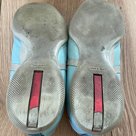 Vintage Prada Women's Slip On Leather Loafers Sky Blue Size 35.5 EU or 5 US - Picture 9 of 10
